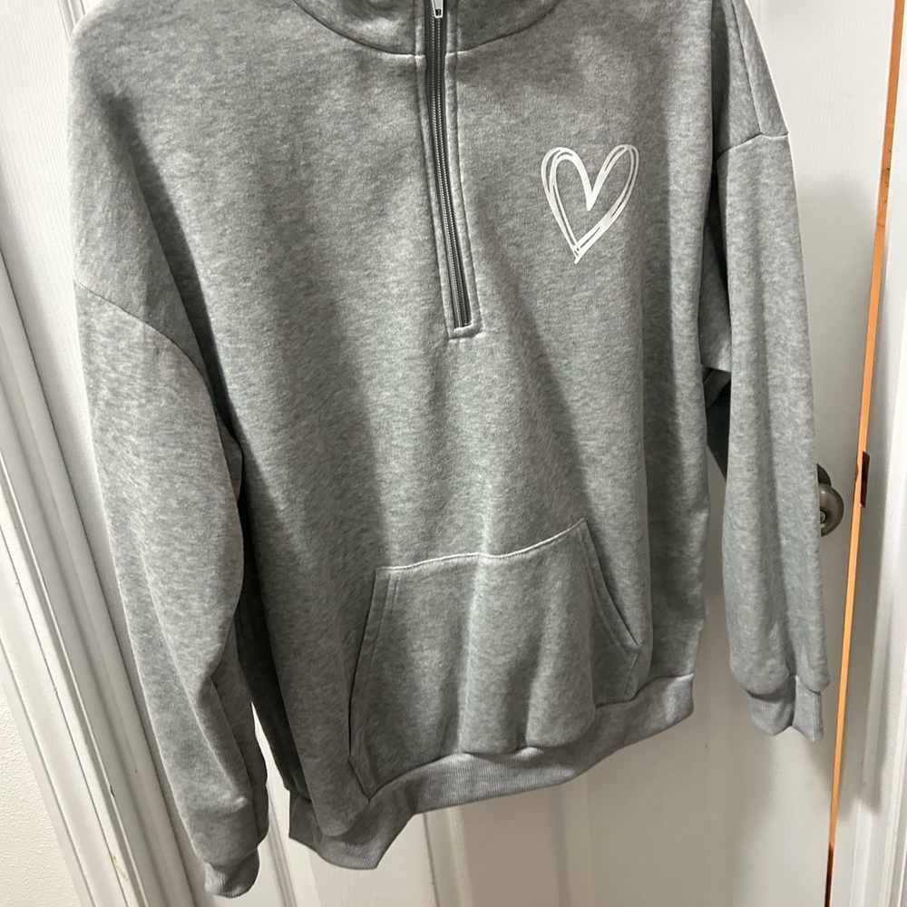 SHEIN Light Gray Sweatshirt